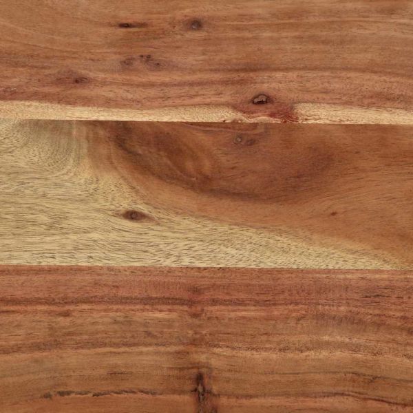 Закачалка за палта с рафт Кафяво Масивна акациева дървесина