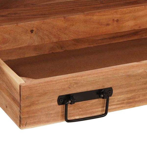 Шкаф за тоалетка Кафяво 71 x 33 x 58 см Солидно акациево дърво