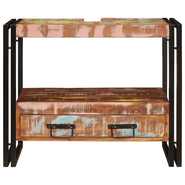 Шкаф за тоалетка Многоцветен Солидно възстановено дърво