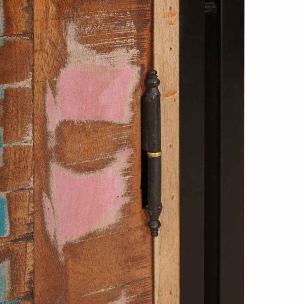 Нощен шкаф Многоцветен 66 x 35 x 76 см регенерирано дърво масив