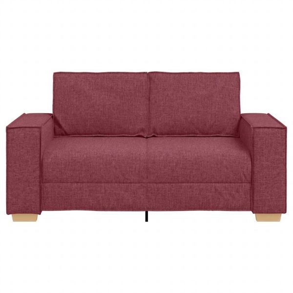 Двуместен диван, бордо, 120 см, плат