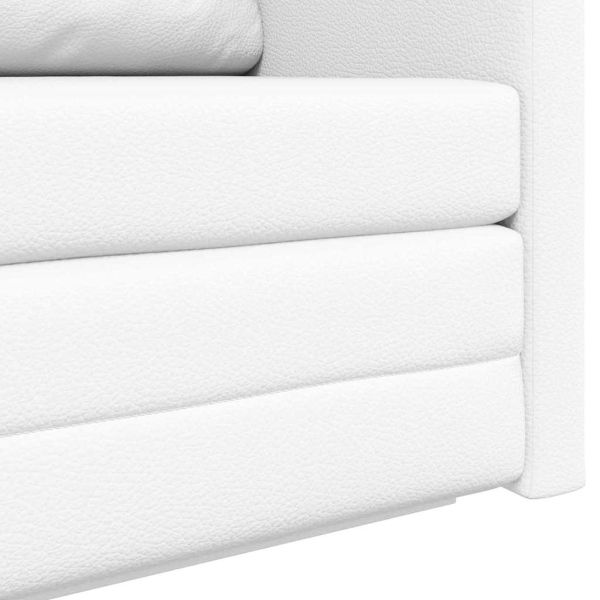 Диван легло 110cm Бяло Изкуствена