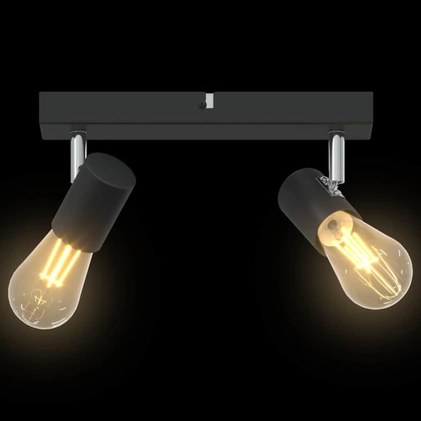 Таванен спот с прожектори Черно 26 x 6,5 x 11,5 см Метал
