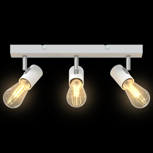 Таванен спот с прожектори Бяло 38 x 6,5 x 11,5 см Метал