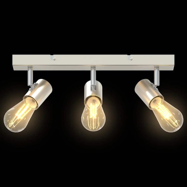 Таванен спот с прожектори Никел 38 x 6,5 x 11,5 см Метал