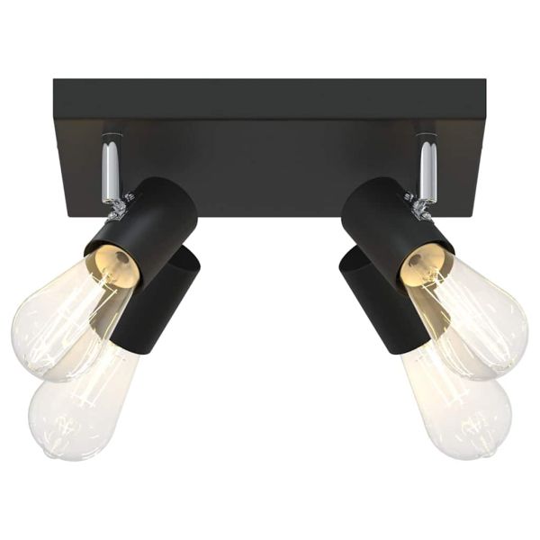 Таванен спот с прожектори Черно 26,5 x 26 x 11,5 см Метал
