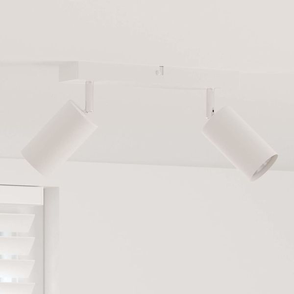 Таванен спот с прожектори Бяло 26 x 6 x 16 см Метал
