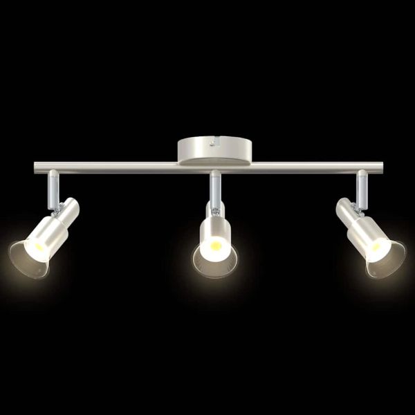 Таванен спот с прожектори Никел 39 x 10,5 x 10,5 см Стомана