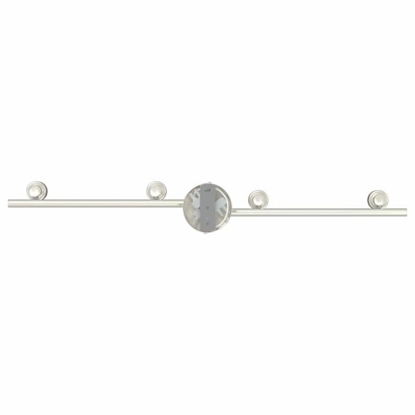 Таванен спот с прожектори Никел 70 x 9 x 12,5 см Стомана