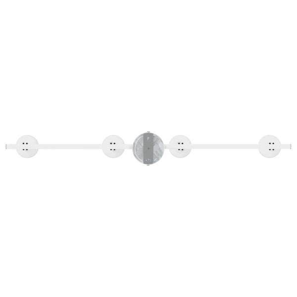 Таванен спот с прожектори Бяло 25.5 x 8 x 16 см Метал