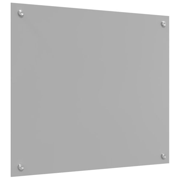 Кухненски заден панел Светлосиво 70 x 60 cm закалено стъкло