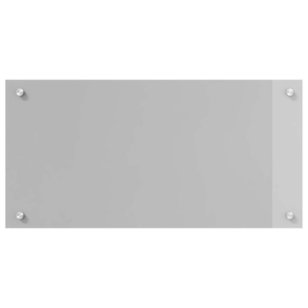 Кухненски заден панел Светлосиво 80 x 40 cm закалено стъкло