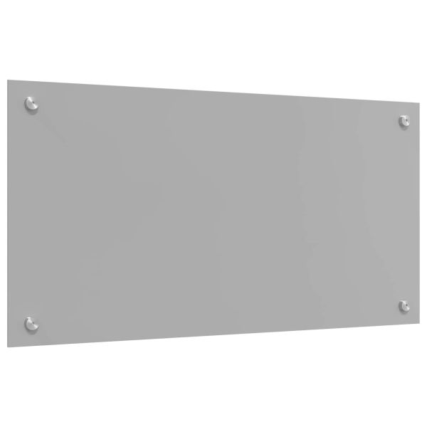 Кухненски заден панел Светлосиво 80 x 40 cm закалено стъкло