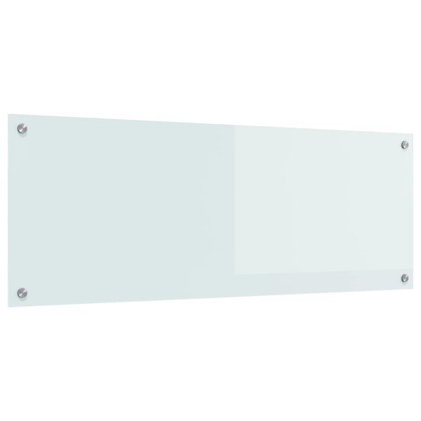 Кухненски гръб Бяло 110 x 40 cm закалено стъкло