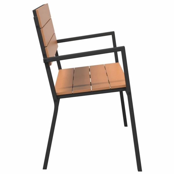 Градинска пейка Кафяво 118 x 54 x 77см Стомана