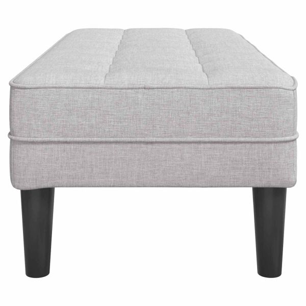 Пейка с възглавница Облачно сиво 113 x 57 x 39 см текстил