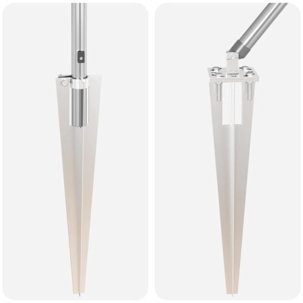 Стълб за ограда. 13 pcs Сребрист Стомана