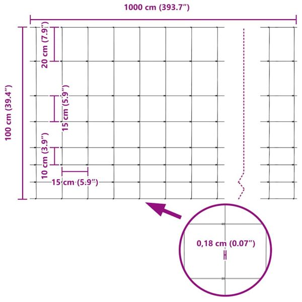 Див ограда Горещо поцинковано 1000 x 100 x 0,18 см Желязо