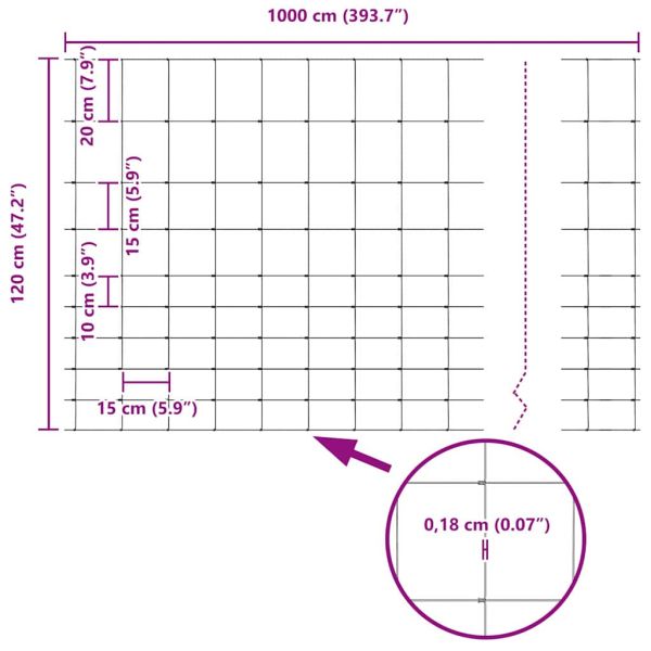 Див ограда Горещо поцинковано 1000 x 120 x 0,18 см Желязо
