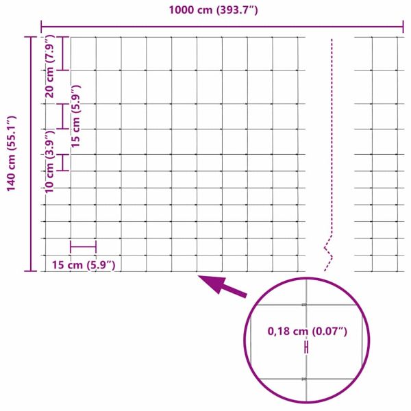 Див ограда Горещо поцинковано 1000 x 140 x 0,18 см Желязо