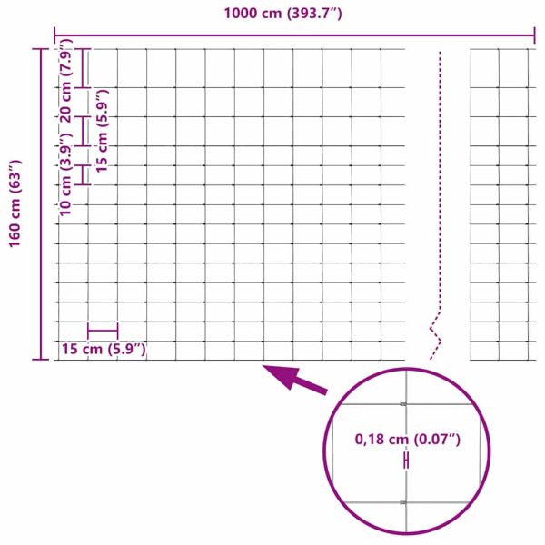 Див ограда Горещо поцинковано 1000 x 160 x 0,18 см Желязо