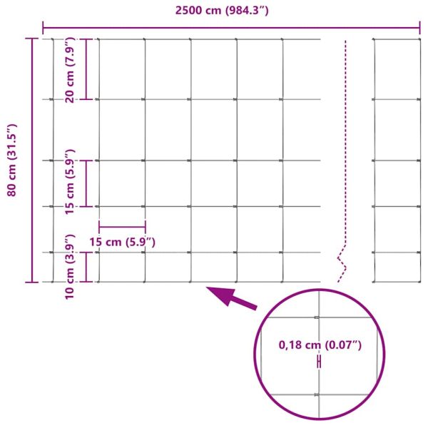 Ограда за пасища Сребрист 25 x 0,8 m Поцинкована стомана