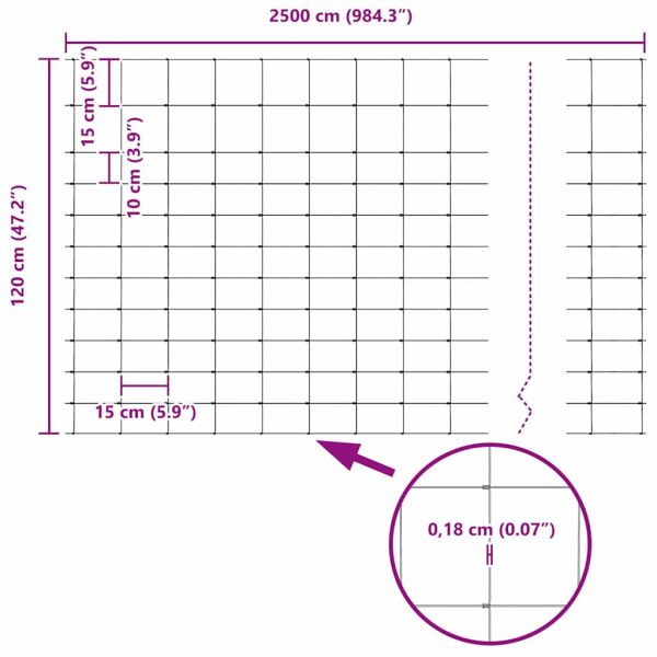 Ограда за пасища Сребрист 25 x 1,2 м Поцинкована стомана