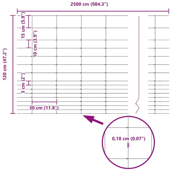 Ограда за пасища Сребрист 25 x 1,2 м Поцинкована стомана