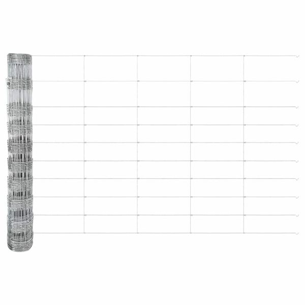 Ограда за пасища Сребрист 50 x 1 m Поцинкована стомана