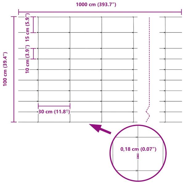 Ограда за пасища Сребрист 50 x 1 m Поцинкована стомана