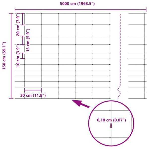 Ограда за пасища Сребрист 50 x 1,5 m Поцинкована стомана