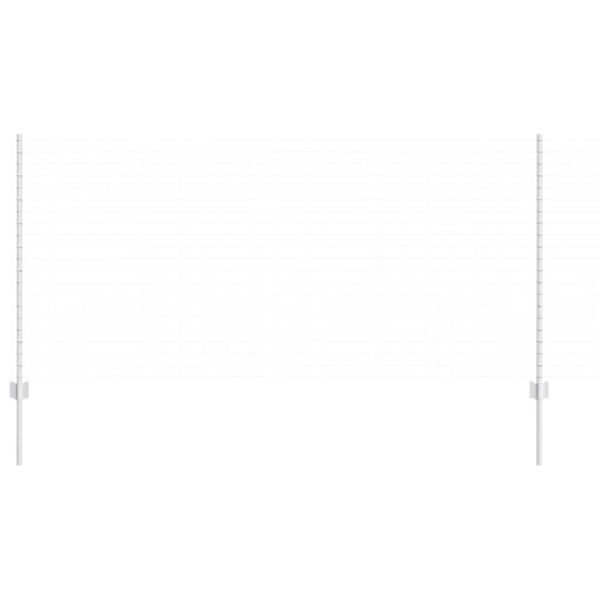 Стълб за ограда. 5 pcs Сребрист 120 cm Стомана