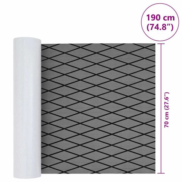 Мат за лодки Арлекин Светло сив с черно 190 x 70 x 0,5 см EVA