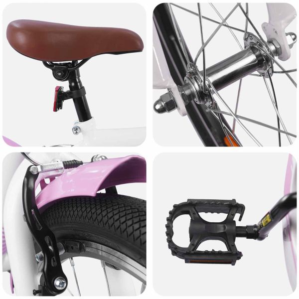 Детски Велосипед 20 инча за 6–11 години Светло розово