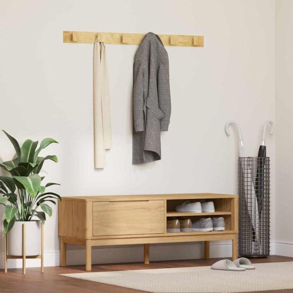 Лавица за коридор Кафяво с восъчно покритие 115 x 40 x 45 см