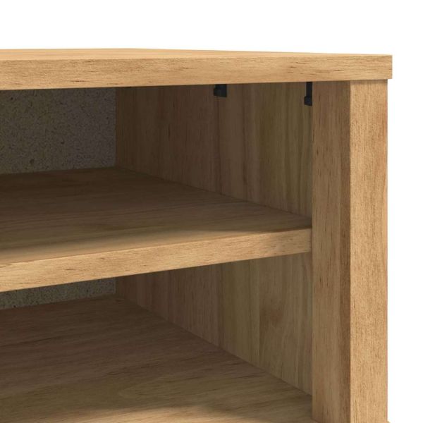 Лавица за коридор Кафяво с восъчно покритие 115 x 40 x 45 см