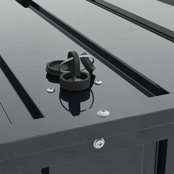 Кутия за съхранение в градината Черно 101 x 56,5 x 50 см