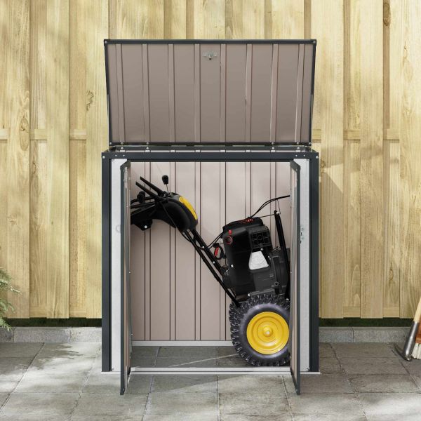 Кутия за съхранение в градината Черно 101,5 x 57 x 100,5 см