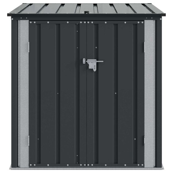 Кутия за съхранение в градината Черно 101,5 x 107 x 100 см