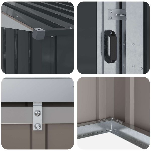 Градински навеси Антрацит 137 x 81 x 180 см Метал