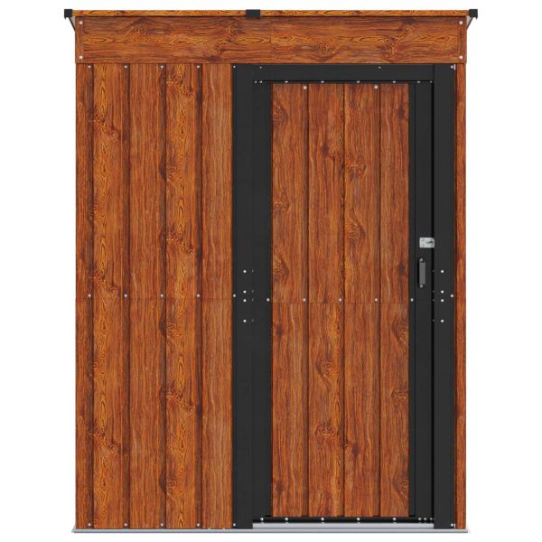 Градински навеси Кафяво 137 x 81 x 180 см Метал