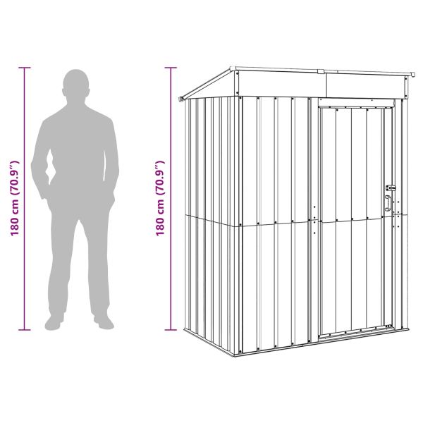 Градински навеси Кафяво 137 x 81 x 180 см Метал