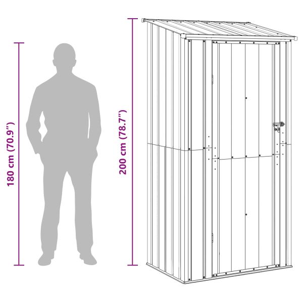 Градински навеси Кафяво 103 x 74 x 200 см Метал
