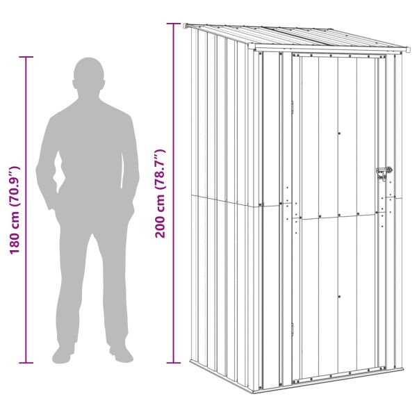 Градински навеси Кафяво 103 х 86 х 200 см Метал