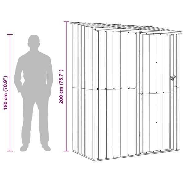 Градински навеси Антрацит 153,5 x 86 x 200 см Метал