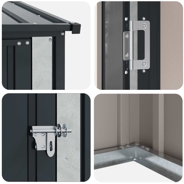 Градински навеси Антрацит 203,5 x 73 x 200 см Метал