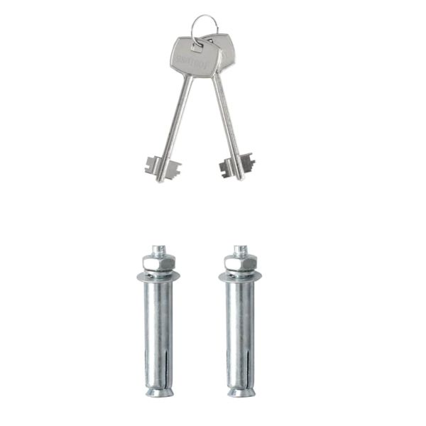 Каса с заключване Тъмносив 23 x 17 x 17 см Стомана