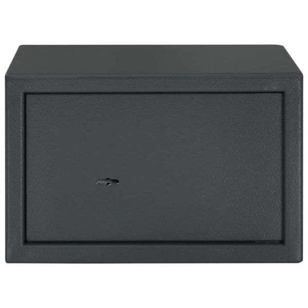 Каса с заключване Тъмносив 31 x 20 x 20 см Стомана