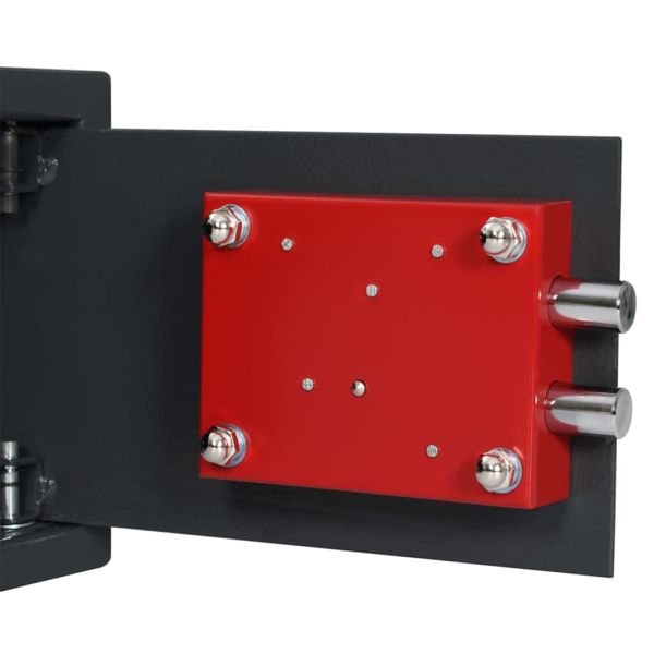 Каса с заключване Тъмносив 31 x 20 x 20 см Стомана