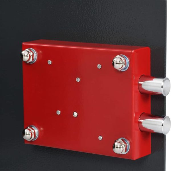 Каса с заключване Тъмносив 35 x 25 x 25 см Стомана